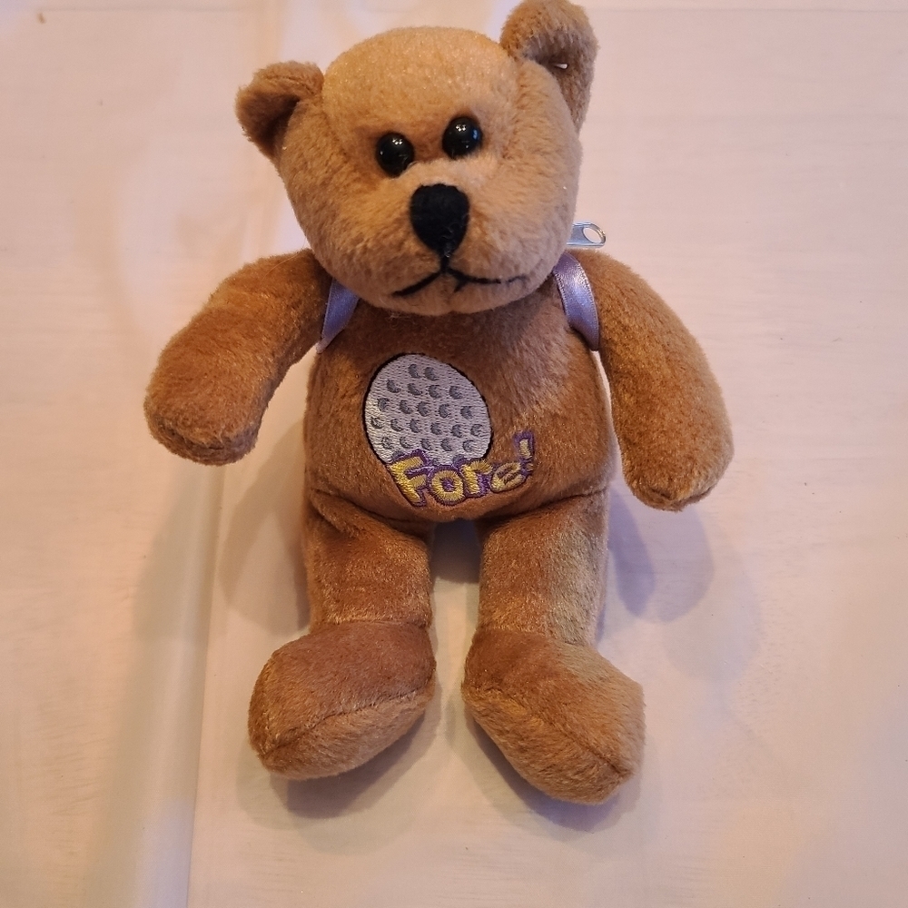 Golf Teddy Bear With Backpack